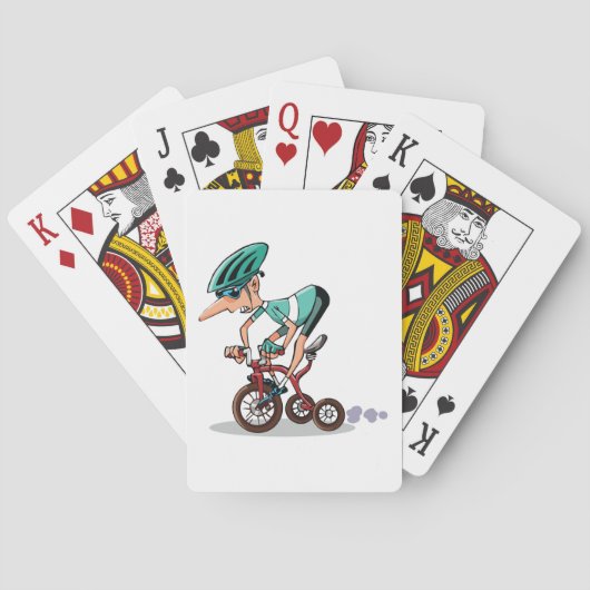 Racer op driewieler speelkaarten (Achterkant)