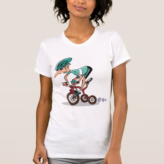 Racer op driewieler vrouwen T-shirt (Voorkant)