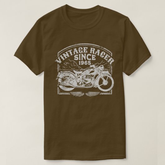  racer sinds 1965, motorfietsenmotor met oprolmech t-shirt (Design voorkant)