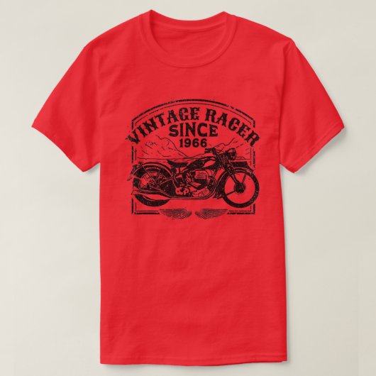  racer sinds 1966, motorfietsenmotor t-shirt (Design voorkant)