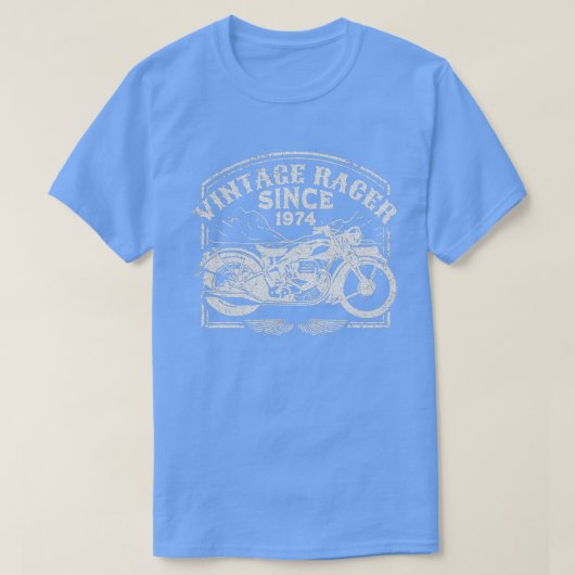  racer sinds 1974: motorfietsenmotor t-shirt (Design voorkant)