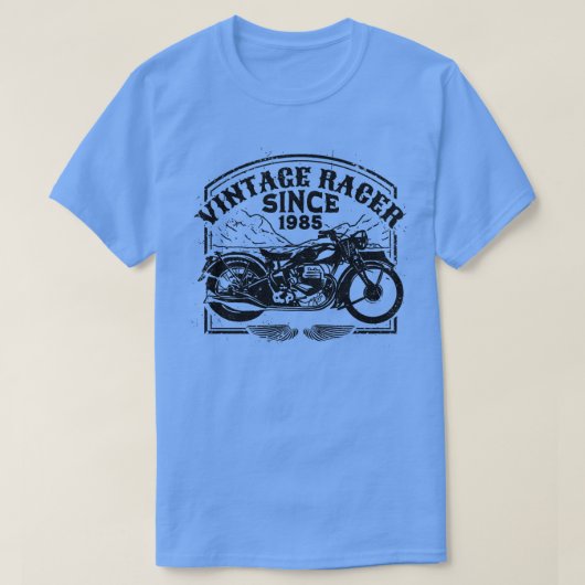 racer sinds 1985, motorfietsenmotor t-shirt (Design voorkant)