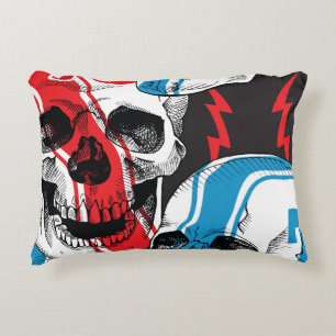 Racer Skull: naadloze rebellie. Accent Kussen