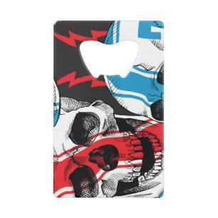 Racer Skull:  naadloze rebellie. Creditkaart Flessenopener