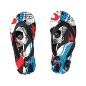 Racer Skull:  naadloze rebellie. Kinder Teenslippers (Voetbed)