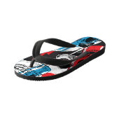 Racer Skull:  naadloze rebellie. Kinder Teenslippers (Schuin)