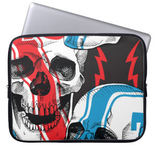 Racer Skull: naadloze rebellie. Laptop Sleeve