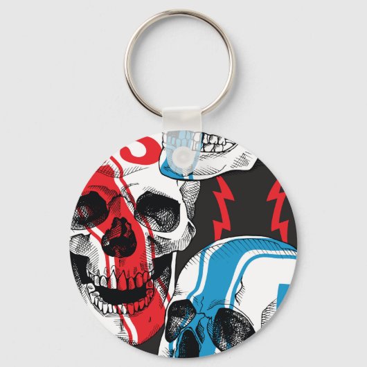 Racer Skull: naadloze rebellie. Sleutelhanger (Voorkant)