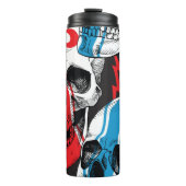 Racer Skull:  naadloze rebellie. Thermosbeker (Voorkant)