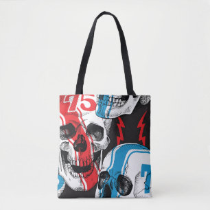 Racer Skull: naadloze rebellie. Tote Bag