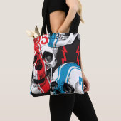 Racer Skull:  naadloze rebellie. Tote Bag (Dichtbij)