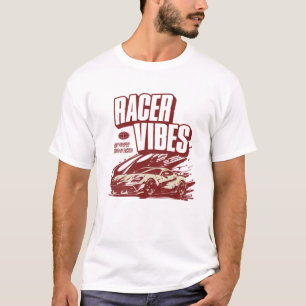 racer vibes sportwagen gebouwd voor snelheid t-shirt
