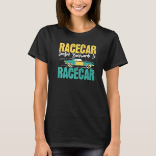 raceracebestuurder slepen met racewagen t-shirt