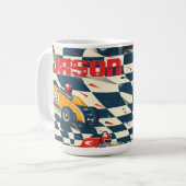 Racerauto-thema koffiemok (Voorkant links)