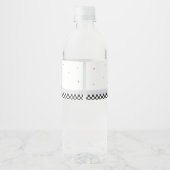 Racerauto Verjaardag Waterfles Label Etiket (Achterkant)