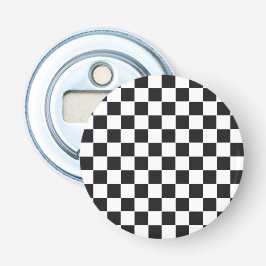 Raceringspatroon + achtergrondkleur button flesopener (Voorkant)