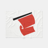 Raceringsvlag Rood Fleece Deken (Voorkant (Horizontaal))