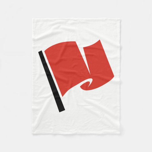 Raceringsvlag Rood Fleece Deken (Voorkant)