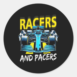 Racers And Pacers Raceauto De Kunst Van Racing Pow Ronde Sticker