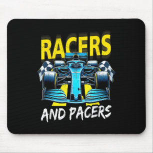 Racers en Pacers Race Auto De Kunst van Racing Pow Muismat