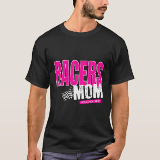 Racers Moeder Geruite Vlag Moeder Racing T-shirt