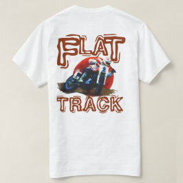 RACERWITTE FLATTRACK-MOTORCYCLUS T-SHIRT
