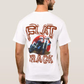 RACERWITTE FLATTRACK-MOTORCYCLUS T-SHIRT (Achterkant)
