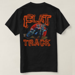 RACERWITTE FLATTRACK-MOTORCYCLUS T-SHIRT