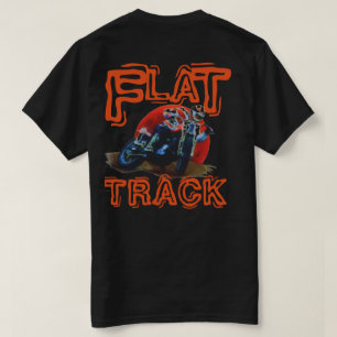 RACERWITTE FLATTRACK-MOTORCYCLUS T-SHIRT