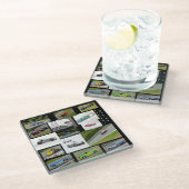  races glazen onderzetter (Schuin)