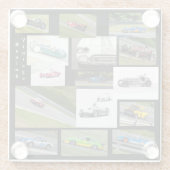  races glazen onderzetter (Achterkant)