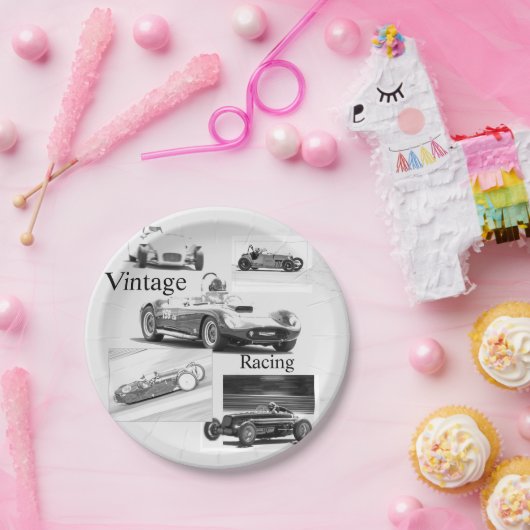  races papieren bordje (Feest)