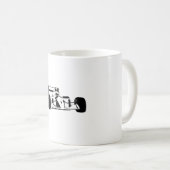 Racesauto Silhouet zwart en wit Koffiemok (Voorkant rechts)