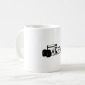 Racesauto Silhouet zwart en wit Koffiemok (Voorkant links)