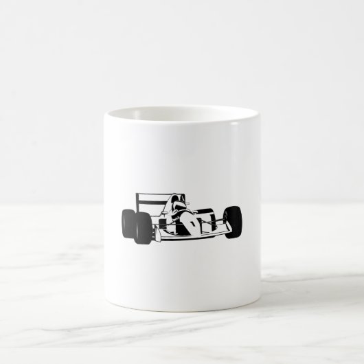 Racesauto Silhouet zwart en wit Koffiemok (Center)