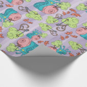 Raceslakken en -vogels cadeaupapier (Hoek)