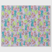 Raceslakken en -vogels cadeaupapier (Vlak)