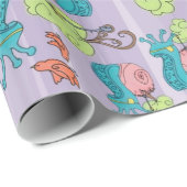 Raceslakken en -vogels cadeaupapier (Rol Hoek)