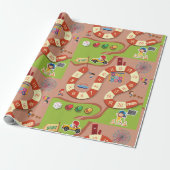 Racespel Cadeaupapier (Uitgerold)