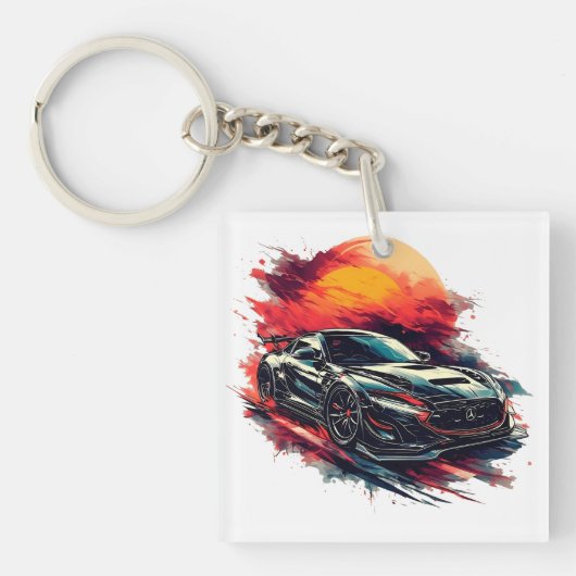 Racesportauto Sleutelhanger (voorkant)