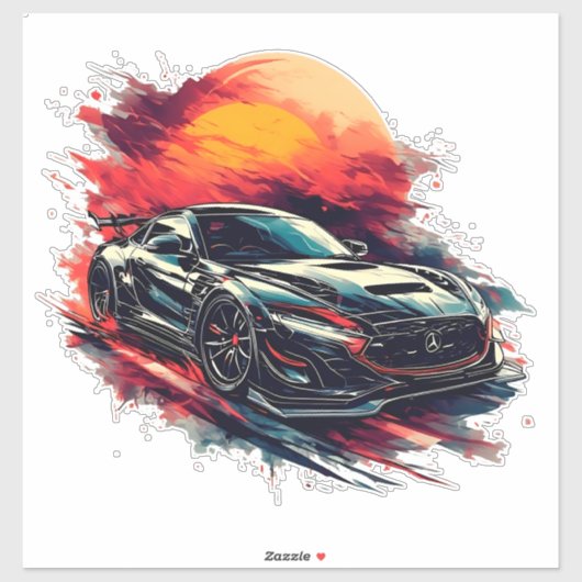 Racesportauto Sticker (Vel)