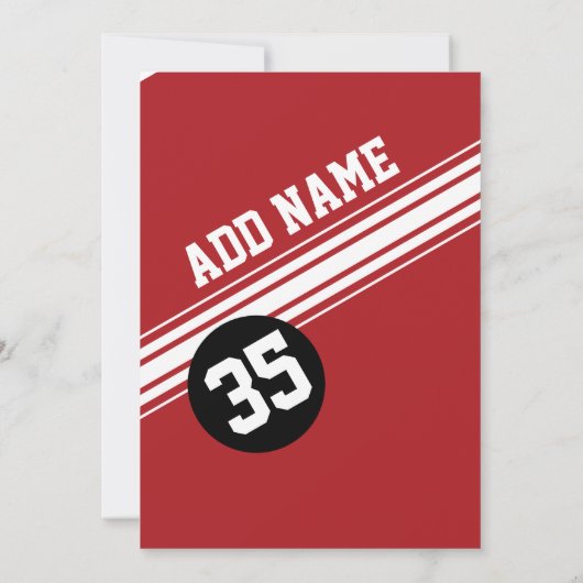  racestrepen - rood en zwart kaart (Achterkant)