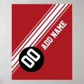  racestrepen - rood en zwart poster (Voorkant)