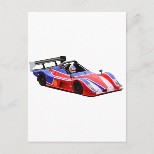racewagen briefkaart (Voorkant)