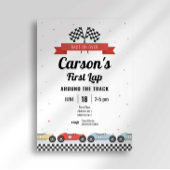  racewagen eerste ronde verjaardagsuitnodiging kaart
