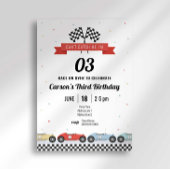 racewagen eerste ronde verjaardagsuitnodiging kaart