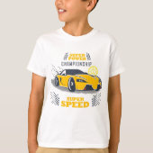 Racewagen Geel T-shirt (Voorkant)