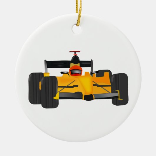 racewagen keramisch ornament (Voorkant)