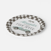  racewagen met vier snelheden, vrijdag papieren bordje (Gekanteld)