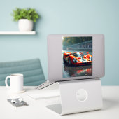 Racewagen nummer 69 in prachtige kleuren sticker (Laptop op bureau)